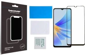 Фото: Захисне скло BeCover for Oppo A17/A17k 4G - Black (709774) № 3 | KTC