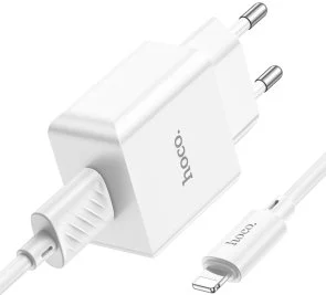 Фото: Зарядний пристрій Hoco C106A Leisure White with AM/Lightning (6931474783899) № 4 | KTC