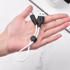  Кабель Hoco X21 Plus Silicone 3A AM / Type-C 0.25m Black/White (6931474712448)
