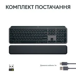 Фото: Клавіатура Logitech MX Keys S with Palm Rest Graphite (920-011589) № 4 | KTC