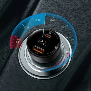 Автомобільний зарядний пристрій Baseus Superme Digital Display PPS Dual Quick Charger 100W Black (CCZX-01)