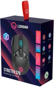 Миша Lorgar Stricter 579 RGB Black (LRG-GMS579)