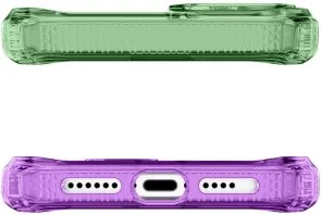 Фото: Чохол iTSkins for iPhone 15 Pro Supreme R Prism with MagSafe Light green and light purple (AP5X-SUPMA-LGLP) № 4 | KTC
