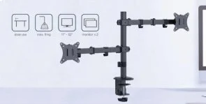 Фото: Кронштейн Gembird MA-D2-03 Black № 6 | KTC