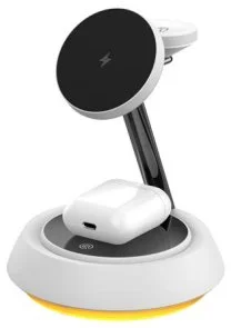 Фото: Бездротова зарядна станція WIWU Wi-W002 Power Air 3in1 White (6976195091373) № 2 | KTC