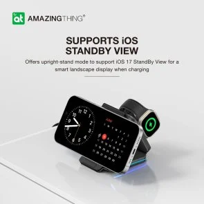 Фото: Бездротова зарядна станція AMAZINGthing Explorer Pro 3in1 MagSafe Black (EP3IN1SET) № 2 | KTC