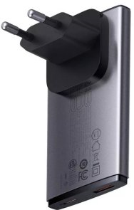 Зарядний пристрій Baseus GaN5 Pro Ultra-Slim 65W with Type-C/Type-C Gray (CCGP150113)