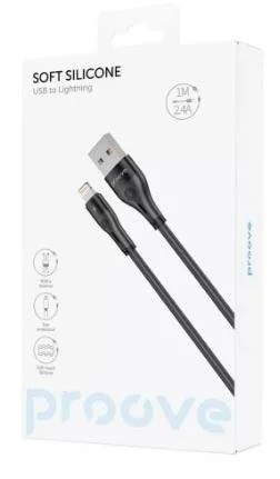 Фото: Кабель Proove Soft Silicone 2.4A AM / Lightning 1m Black (CCSO20001101) № 2 | KTC