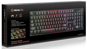 Клавіатура Real-EL Gaming 8700 Backlit Black (EL123100015)