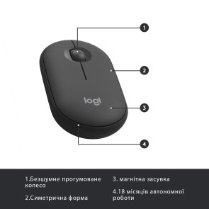 Комплект клавіатура+миша Logitech MK470 Slim Combo Graphite (920-009204)