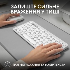 Комплект клавіатура+миша Logitech Pebble 2 Combo Tonal White (920-012240)