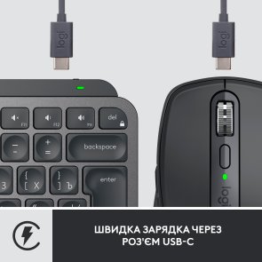 Комплект клавіатура+миша Logitech MX Keys Mini Combo for Business (920-011061)