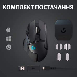 Миша Logitech G502 Lightspeed Wireless Black (910-005567)