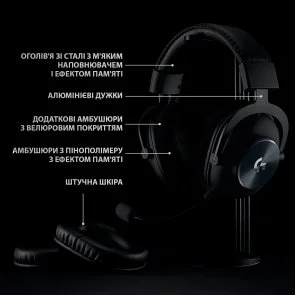 Фото: Гарнітура Logitech G PRO X Wireless Black (981-000907) № 9 | KTC