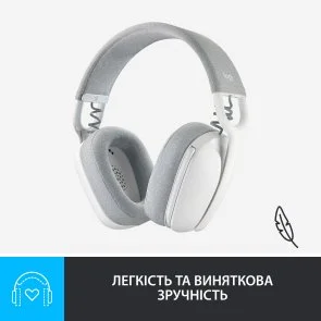 Фото: Гарнітура Logitech Zone Vibe 100 Off White (981-001219) № 7 | KTC