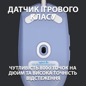 Фото: Миша Logitech G102 Lightsync Lilac (910-005854) № 7 | KTC