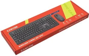Фото: Комплект клавіатура+миша Canyon CNS-HSETW02 Wireless Black № 3 | KTC