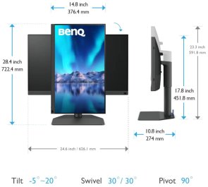 Монітор BenQ SW272U (9H.LLFLB.QBE)