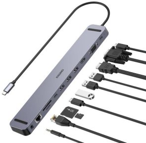 USB-хаб Choetech 11in1 HUB-M20-GY Grey