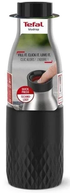 Фото: Термопляшка Tefal Bludrop Soft Touch 700ml Black (N3111110) № 2 | KTC