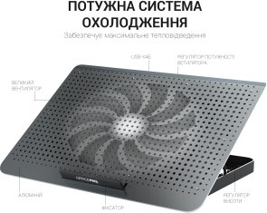 Підставка для ноутбука GamePro CP500B Black