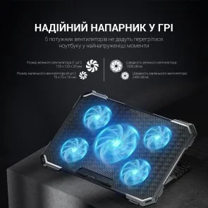 Фото: Підставка для ноутбука GamePro CP485 Black № 7 | KTC