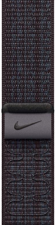 Ремінець Apple for Apple Watch 45mm - Nike Sport Loop Black/Blue (MUJX3)