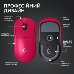 Миша Logitech G Pro X Superlight 2 Magenta (910-006797)