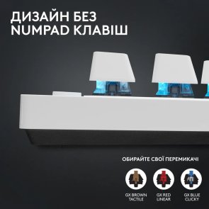 Клавіатура Logitech G Pro X TKL Lightspeed BT/WL White (920-012148)