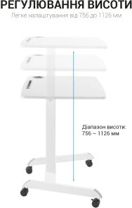 Фото: Стіл комп’ютерний OfficePro ODM380W № 6 | KTC