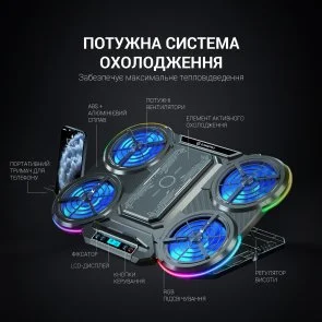 Фото: Підставка для ноутбука GamePro CP1450 Black № 6 | KTC