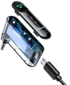Фото: FM-Трансмітер Baseus Qiyin AUX Car Bluetooth Receiver Black (WXQY-01) № 5 | KTC