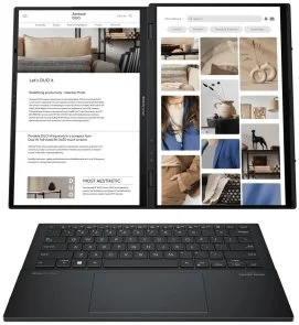 Фото: Ноутбук ASUS Zenbook Duo UX8406CA-QL047X Inkwell Gray - 14" OLED 60 Гц / Intel Core Ultra 9 / 285H / DDR5 32 ГБ / PCI-E SSD 2 ТБ / Intel Arc graphics № 2 | KTC