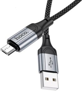  Кабель Hoco X102 2.4A AM / Micro USB 1m Black (6942007608763)