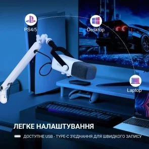 Фото: Мікрофон Fifine TAM8W XLR/USB White № 7 | KTC