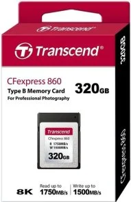 Фото: FLASH пам'ять Transcend CFExpress 860 PCIe Gen3 x2 NVMe 320GB (TS320GCFE860) № 2 | KTC
