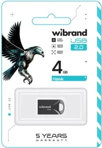 Фото: Флешка USB Wibrand Hawk 4GB Black (WI2.0/HA4M1B) № 2 | KTC