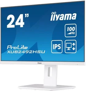 Фото: Монітор iiyama XUB2492HSU-W6 White - 23.8" IPS / 1920×1080 / 100 Гц / AMD FreeSync / Pivot / HAS № 4 | KTC