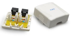 Розетка зовнішня Cablexpert UTP RJ-45 Cat.6 White (NCAC-2U6-01)