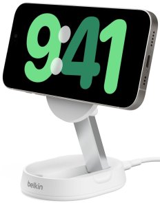 Бездротова зарядна станція Belkin BoostCharge Pro Magnetic Qi2 15W White (WIA008BTWH)