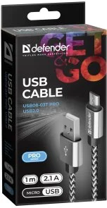 Фото: Кабель Defender 08-03T Pro AM / Micro USB 1m White (87803) № 3 | KTC