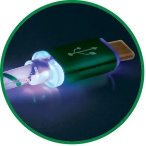 USB08-03LT AM/MicroB 1m Green