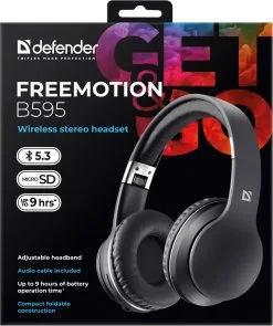Фото: Навушники Defender FreeMotion B595 Black (63595) № 6 | KTC