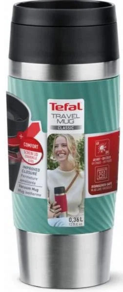 Фото: Термочашка Tefal Travel Mug Classic Twist 360ml Green (N2024310) № 2 | KTC