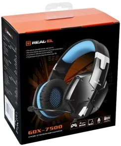 Фото: Гарнітура Real-EL GDX-7500 Black/Blue (EL124100015) № 6 | KTC
