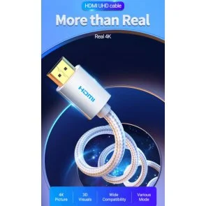 Фото: Кабель Vention v2.0 4K HDMI / HDMI 15m Silver (AABIN) № 4 | KTC
