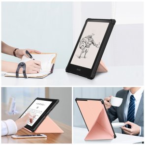 for Amazon Kindle Paperwhite G11 2021 - Ultra Slim Origami Rose Gold