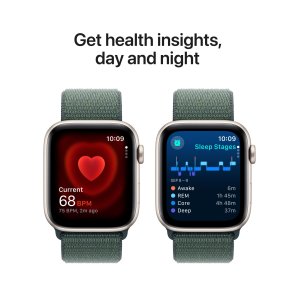 Смарт годинник Apple Watch Series SE 2 2024 GPS 40mm Starlight Aluminium Case with Lake Green Sport Loop (MXEH3)