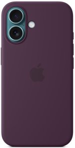 for iPhone 16 - Silicone Case with MagSafe Plum