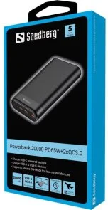 Фото: Батарея універсальна Sandberg 20000mAh 65W Black (420-62) № 4 | KTC